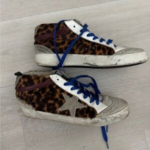 Golden Goose Mid Star Sneaker in Spotted Horsy/ Grey Star 38